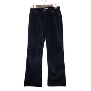 J.Jill Tight Knit Black Corduroy Pants Bootcut Flare Size 10